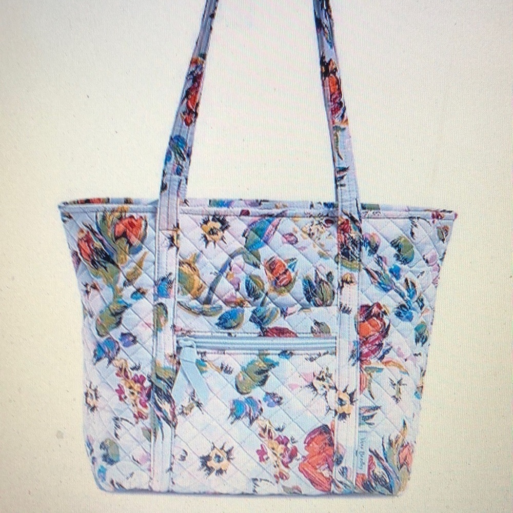 VERA BRADLEY SMALL SEA AIR FLORAL TOTE BAG NWT - Picture 7 of 9
